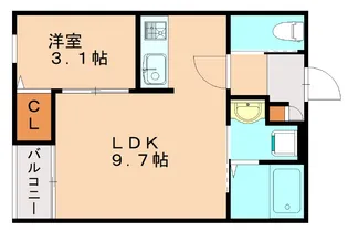 TASTE古賀【1階】の間取り