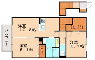 パークサイドタウンA【201号室】の間取り