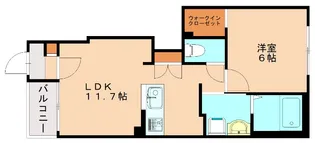 グレイス花見【102号室】の間取り