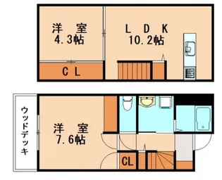 トランスファ【105号室】の間取り