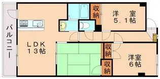 ファミーユ暖【403号室】の間取り