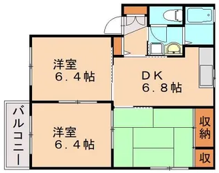 バリュージュB【2階】の間取り
