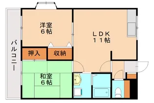ファインコーポ汐井【206号室】の間取り