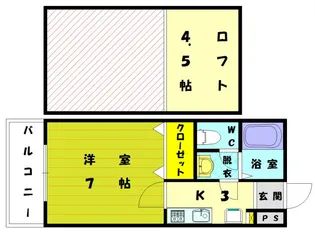 福岡県古賀市今の庄1丁目【アパート】の間取り