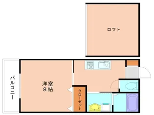 ビオス赤間【1階】の間取り