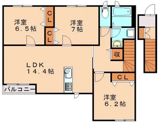 サニーウェル福間南【2階】の間取り