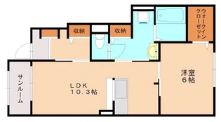 福岡県宗像市田久3丁目【アパート】の間取り