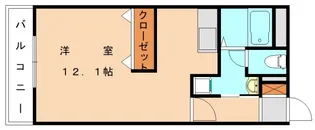 COZY-COURT【102号室】の間取り