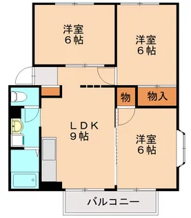 サンビレッジ福間E【201号室】の間取り