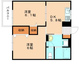 サンパーク伍番館【1階】の間取り