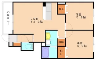 ザ・グラント【1階】の間取り