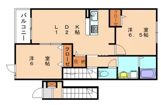 ウイング宗像B【2階】の間取り