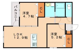ペーナ・バリオ Ⅱ棟【201号室】の間取り
