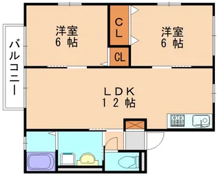 リラ花見【102号室】の間取り