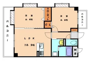 自由ヶ丘ヒルズ桜【2階】の間取り