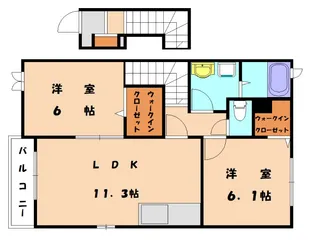 フーガ津屋崎I【201号室】の間取り