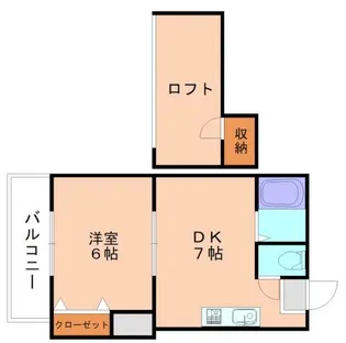 ウイングプラザ21【102号室】の間取り