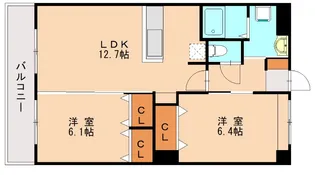 ヴィラージュⅠ【202号室】の間取り