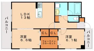 ソレイユルヴァン福津中央【7階】の間取り