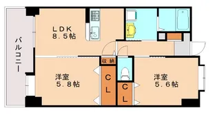 レシェンテ・ヴィラ福間【4階】の間取り