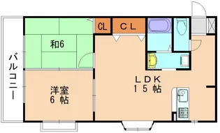 ルートピア古賀C【205号室】の間取り