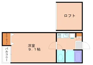 サンヒルズ赤間Ⅱ【201号室】の間取り