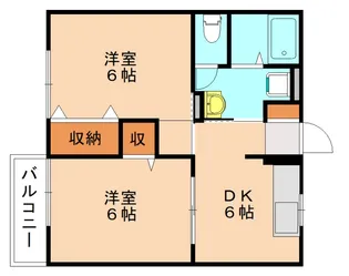 カモミ-ル津屋崎B【2階】の間取り
