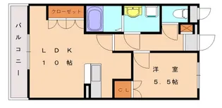 カーサ・ヴィバーチェ【105号室】の間取り