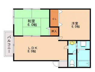 みゆきコーポ 1【202号室】の間取り