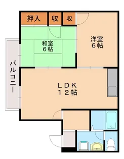 セジュール福間 A【101号室】の間取り
