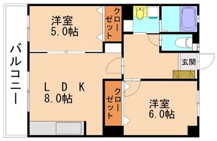 シャトー白百合【202号室】の間取り