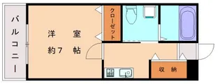 ウエストプラージュ【102号室】の間取り