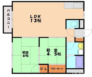 エルディム宗像【1階】の間取り