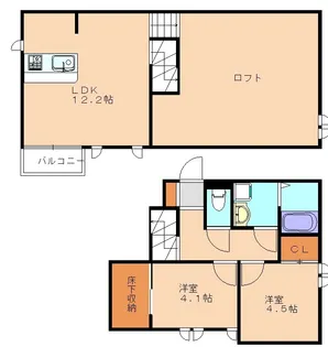 CB福津南ラ・ボヌール【1階】の間取り