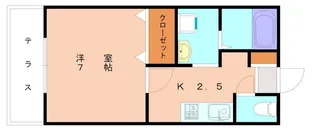 パークアベニュー【206号室】の間取り