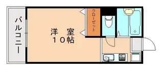 グリーンライフ西福間A【205号室】の間取り