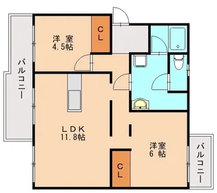 東福間団地【11024号室】の間取り