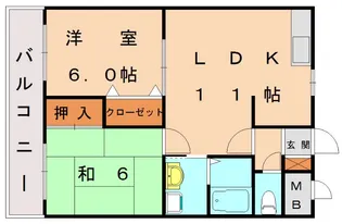 ファインコーポ汐井【1階】の間取り