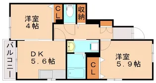 サンヴィレッジ須恵【1階】の間取り