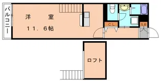 ハナミアパートメント【204号室】の間取り