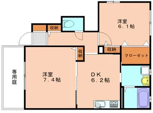 パンセレイノンA【102号室】の間取り