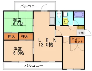 コンポステラB【202号室】の間取り