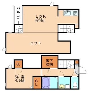CB福津リエット【101号室】の間取り