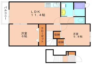 カーサ・フリシュ・グランツ【2階】の間取り