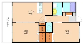 ライジング・サン【601号室】の間取り