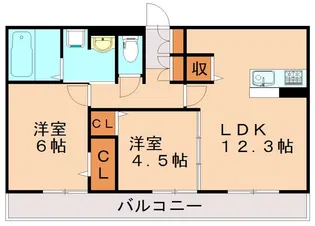 トレッフル【1階】の間取り