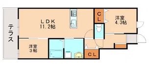 ARCBLISS津屋崎【1階】の間取り