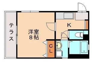 フローラステージ諸岡【1階】の間取り