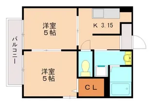 メゾンラクロセットB【1階】の間取り
