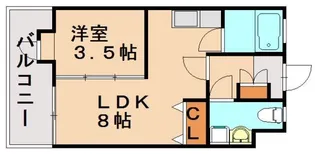 メイワコンチネンタル【1201号室】の間取り